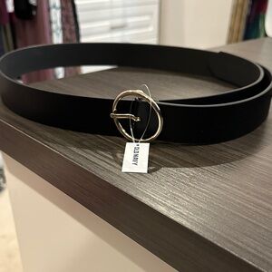 NWT Old Navy Black Belt with Silver Buckle